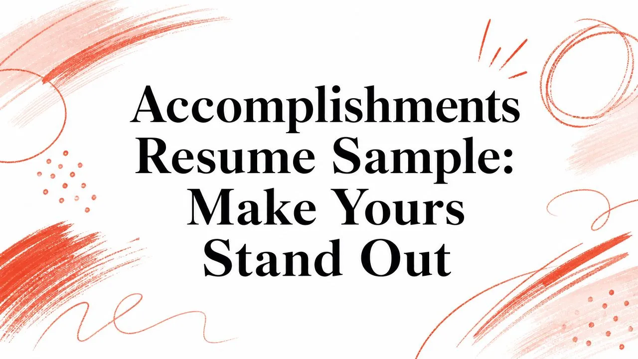 Accomplishments Resume Sample: Make Yours Stand Out - StoryCV Blog