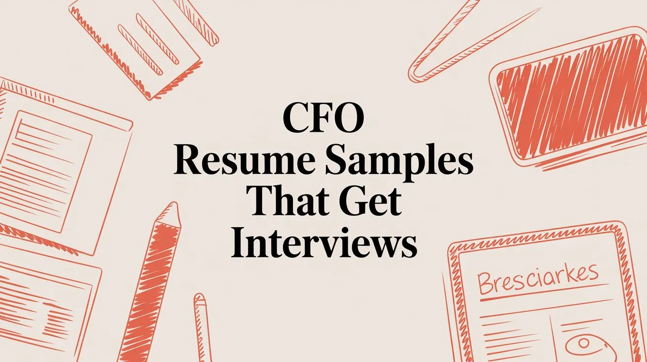 CFO Resume Samples That Get Interviews - StoryCV Blog