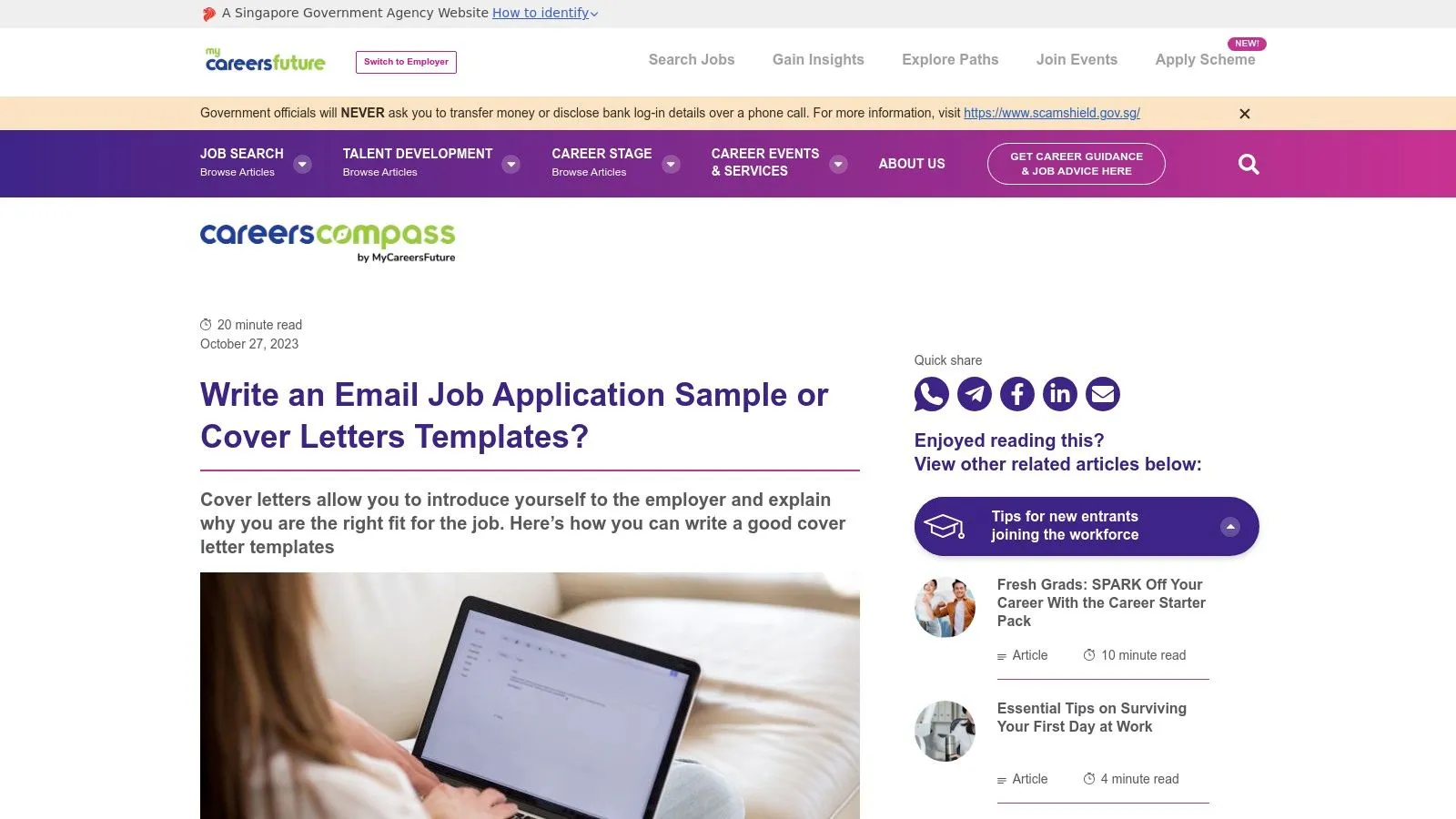 MyCareersFuture (Singapore Government)