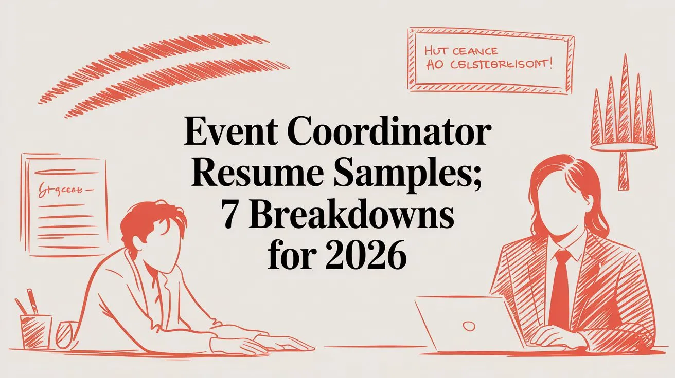 Event Coordinator Resume Samples: 7 Breakdowns for 2026 - StoryCV Blog
