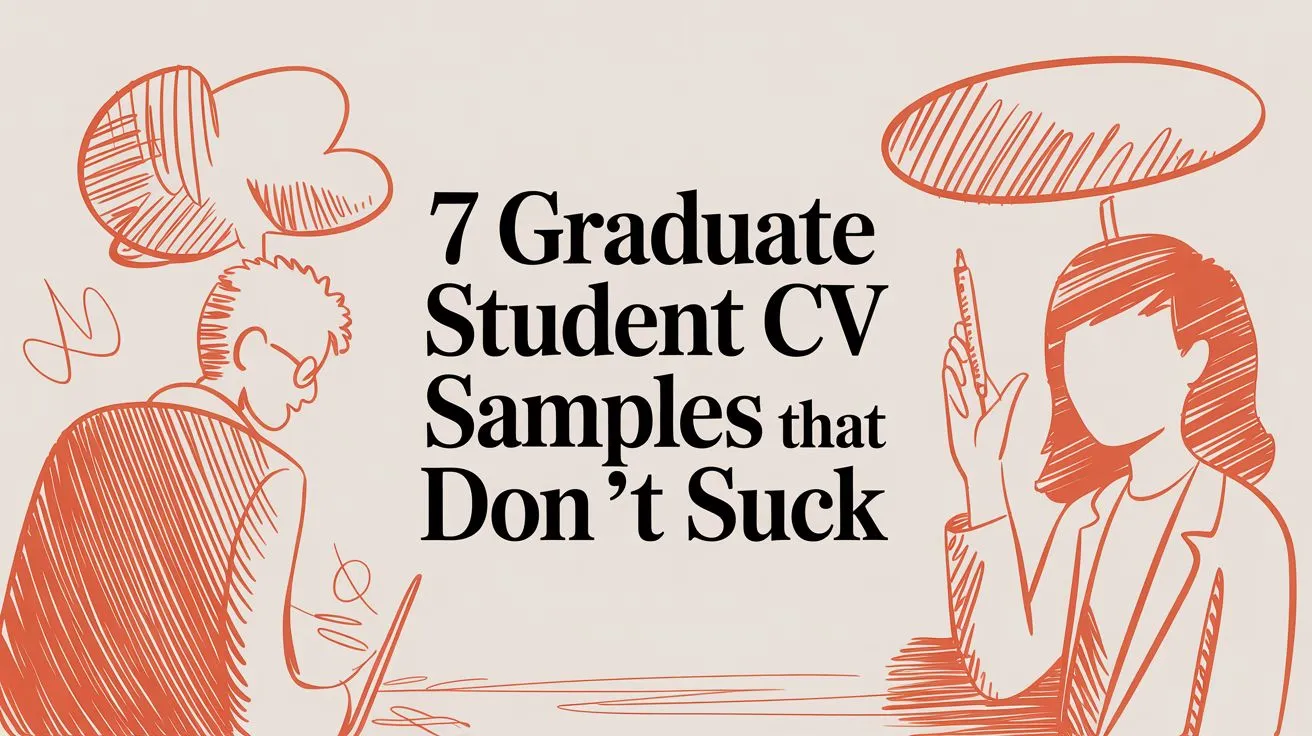 7 Graduate Student CV Samples That Don't Suck - StoryCV Blog