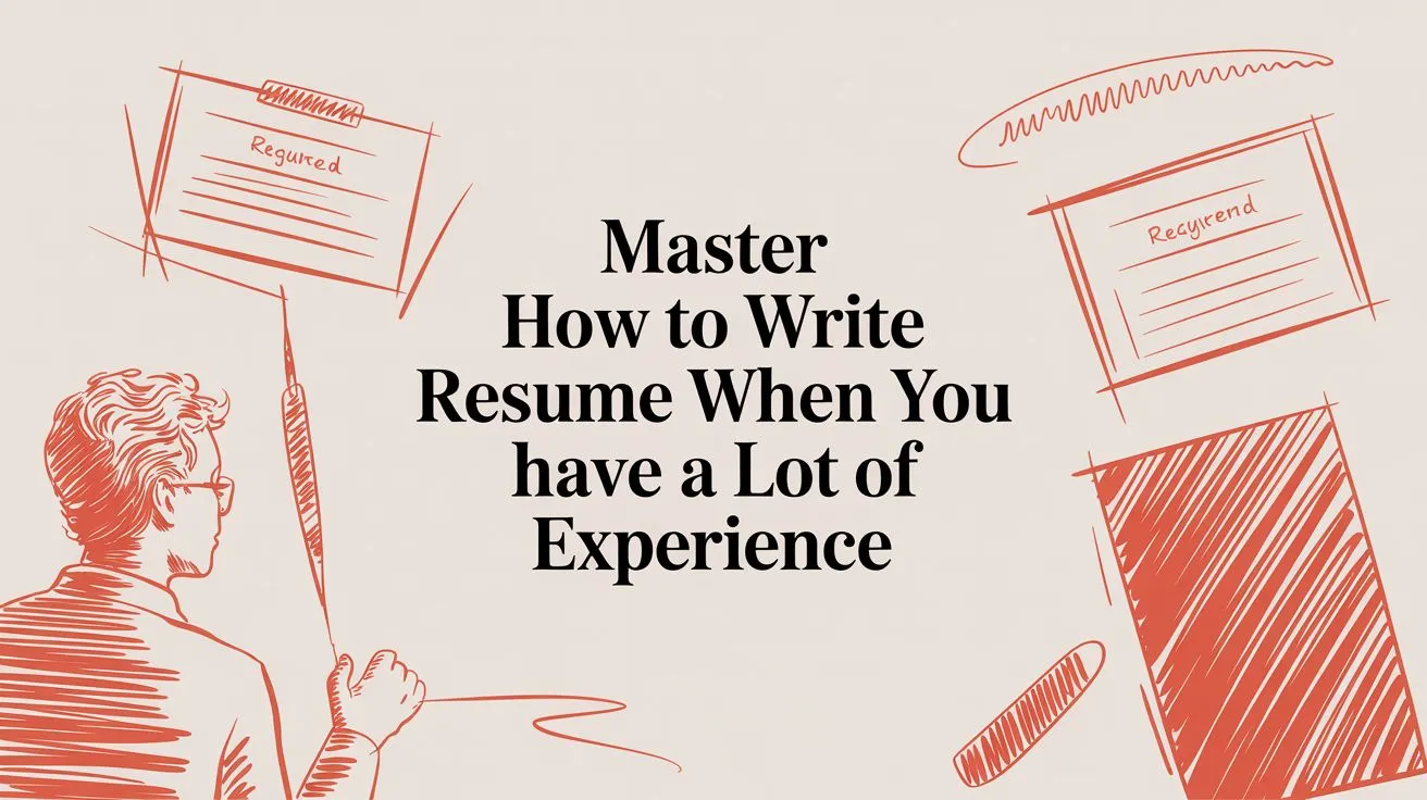 Master How To Write Resume When You Have A Lot Of Experience - StoryCV Blog