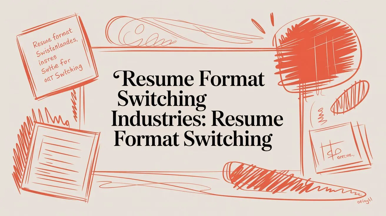 Resume Format Switching Industries: Resume Format Switching - StoryCV Blog