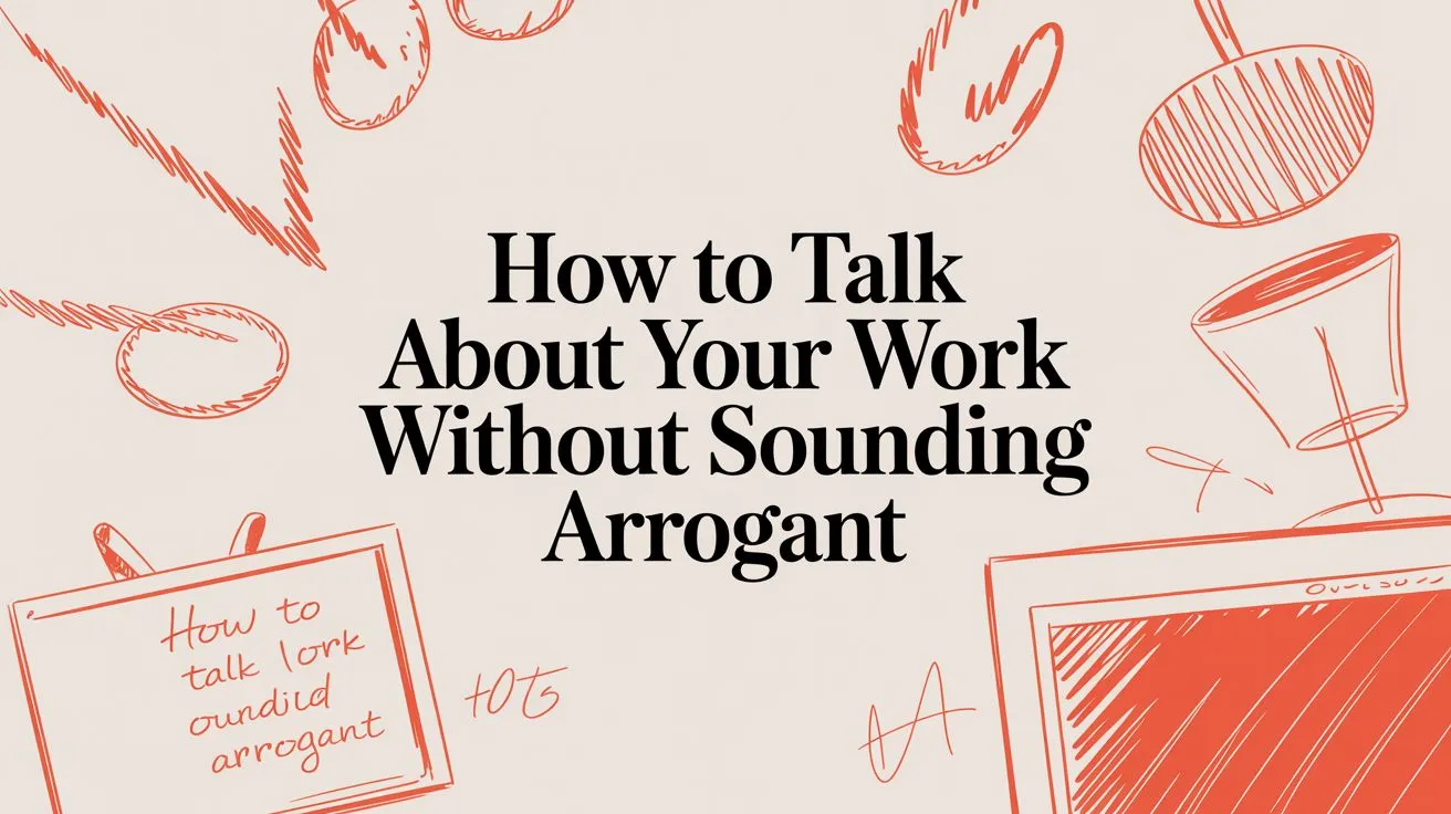 How to Talk About Your Work Without Sounding Arrogant - StoryCV Blog