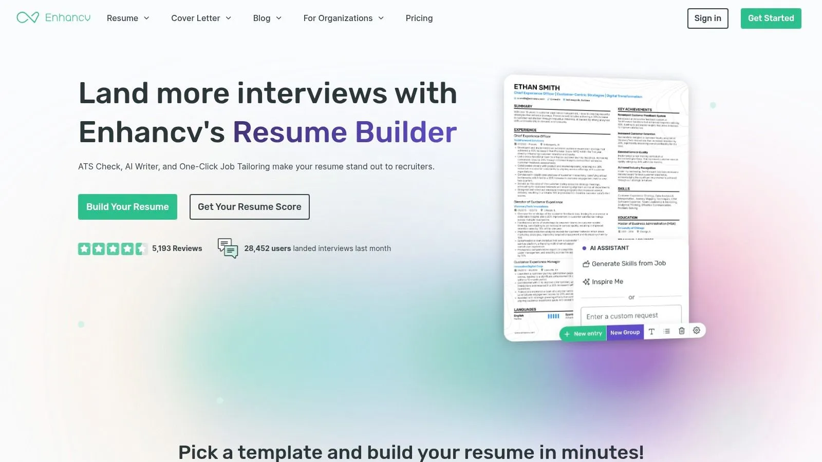 Teal AI Resume Builder